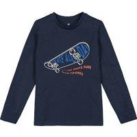Printed Cotton T-Shirt with Long Sleeves, 3-12 Years