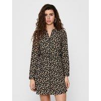 Floral Print Mini Dress with Long Sleeves