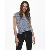 Printed Short Sleeve Blouse