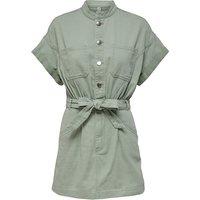 Cotton Mini Dress with Tie-Waist