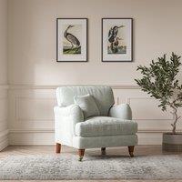 Emeline Soft Brushed Armchair with Antique Castor Legs