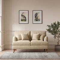 Emeline Soft Brushed 2 Seater Sofa with Antique Castor Legs