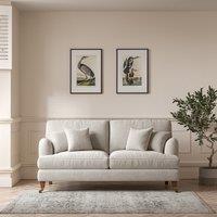 Emeline Soft Brushed 3 Seater Sofa with Antique Castor Legs