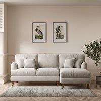 Emeline Soft Brushed Corner Chaise Sofa with Castor Legs (Right Facing