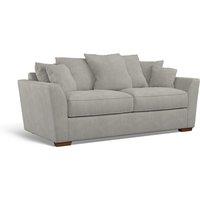 Florence Scatterback Soft Brushed 3 Seater Sofa with Dark Brown Wood Legs