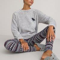 Pyjamas with Embroidered Fleece Top