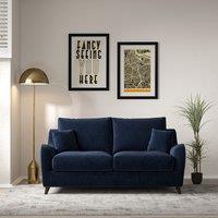 Amelia Velvet 2 Seater Sofa with Dark Wood Legs