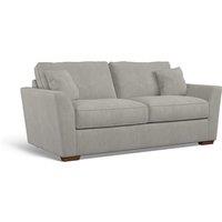 Florence Soft Brushed 3 Seater Sofa with Dark Brown Wood Legs