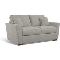 Florence Soft Brushed 2 Seater Sofa with Dark Brown Wood Legs