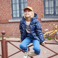 Recycled Hooded Padded Jacket in Floral Print