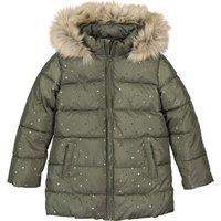Hooded Padded Jacket with Faux Fur Trim