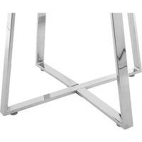 Square Dining Table with Glass Top and Chrome Leg (Seats 4)