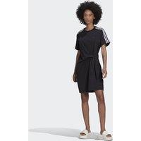 Embroidered Logo T-Shirt Dress in Cotton and Loose Fit with Tie-Waist