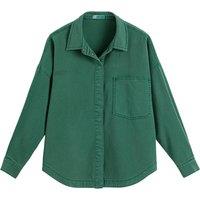 Cotton Boyfriend Shirt with Long Sleeves