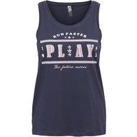 Belma Cotton Vest Top with Slogan Print