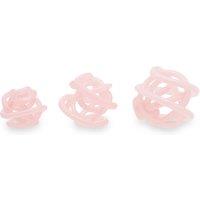 Set of 3 Pink Glass Knot Ornaments