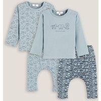 Pack of 2 Sweatshirt/Joggers Outfits in Cotton