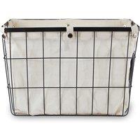 40cm Black Wire Lined Storage Basket