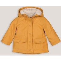 Recycled Hooded Waxed Jacket with Faux Fur Lining