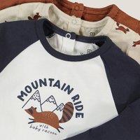 Pack of 3 T-Shirts with Long Sleeves