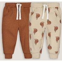 Pack of 2 Joggers in Cotton Mix