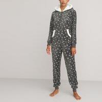 Snowflake Print Fleece Onesie