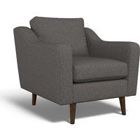 Rosa Curve Soft Woven Armchair with Dark Wood Legs