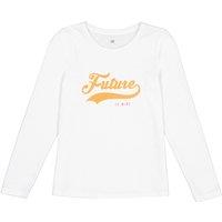 Cotton Text Print T-Shirt with Long Sleeves, 3-12 Years
