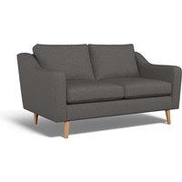 Rosa Curve Soft Woven 2 Seater Sofa with Light Wood Legs