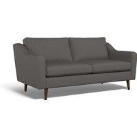 Rosa Curve Soft Woven 3 Seater Sofa with Dark Wood Legs