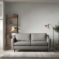 Rosa Curve Soft Brushed 3 Seater Sofa with Dark Wood Legs