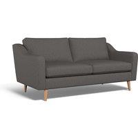 Rosa Curve Soft Woven 3 Seater Sofa with Light Wood Legs