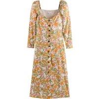 Floral Cotton Midaxi Dress, Made in Europe