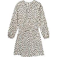 Printed Cotton Dress with Long Sleeves