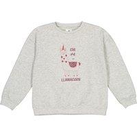 Llama Print Sweatshirt with Crew Neck in Cotton Mix