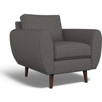 Ada Scandi Soft Woven Armchair with Dark Wood Legs