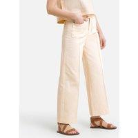 Harry Wide Leg Trousers in Cotton, Cropped Fit Length 29.5"