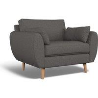 Ada Scandi Soft Woven Snuggle Chair with Light Wood Legs