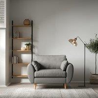 Ada Scandi Soft Brushed Snuggle Chair with Light Wood Legs