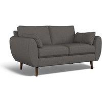 Ada Scandi Soft Woven 2 Seater Sofa with Dark Wood Legs