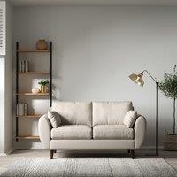 Ada Scandi Soft Brushed 2 Seater Sofa with Dark Wood Legs