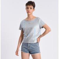 Metallic Cotton Mix T-Shirt with Open Back