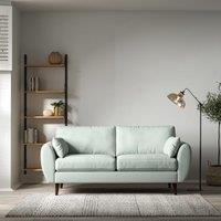 Ada Scandi Soft Brushed 3 Seater Sofa with Dark Wood Legs