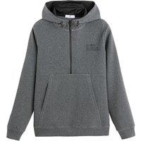 Slogan Print Hoodie in Cotton Mix