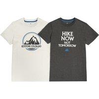 Pack of 2 T-Shirts in Cotton with Print and Short Sleeves