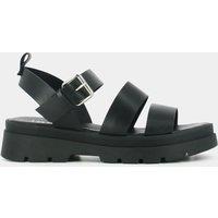 Priame Leather Sandals with Chunky Sole