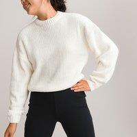 Chunky Knit Jumper with High Neck