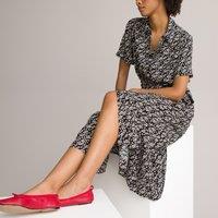Floral Midaxi Shirt Dress with Ruffled Hem