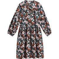 Floral Cotton Mini Dress with Peter Pan Collar and Puff Sleeves
