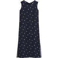 Recycled Sleeveless Midi Dress in Polka Dot Print